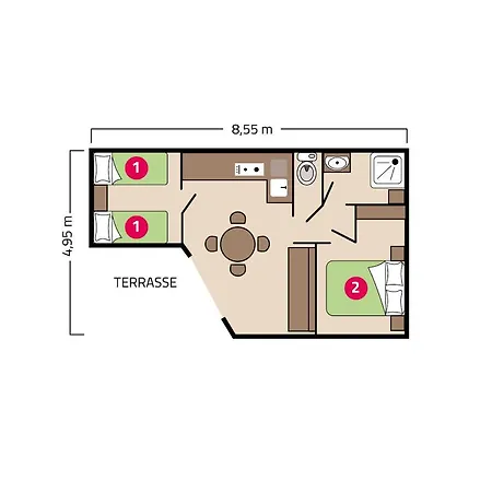 Les Chalands Fleuris Kemping